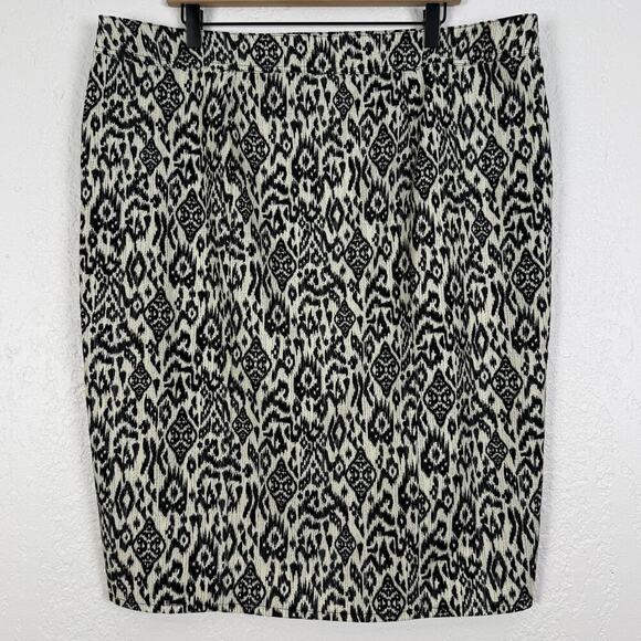 RipSkirt Hawaii Length 3 Pocket Skirt Black/ White Ikat Pattern Size XXL - Picture 2 of 4